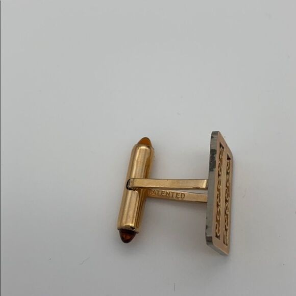 Vintage Krementz gold patterned cuff links - Picture 4 of 9